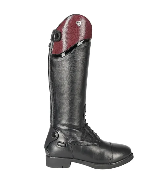 Hy Equestrian Masera Riding Boot Black/Oxblood