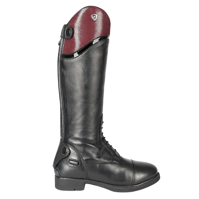 Additional Image for Hy Equestrian Masera Riding Boot   Black/Oxblood