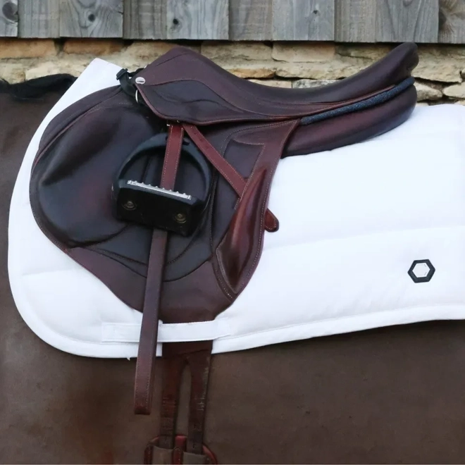 Additional Image for Coldstream Belford Suede GP Saddle Pad   White