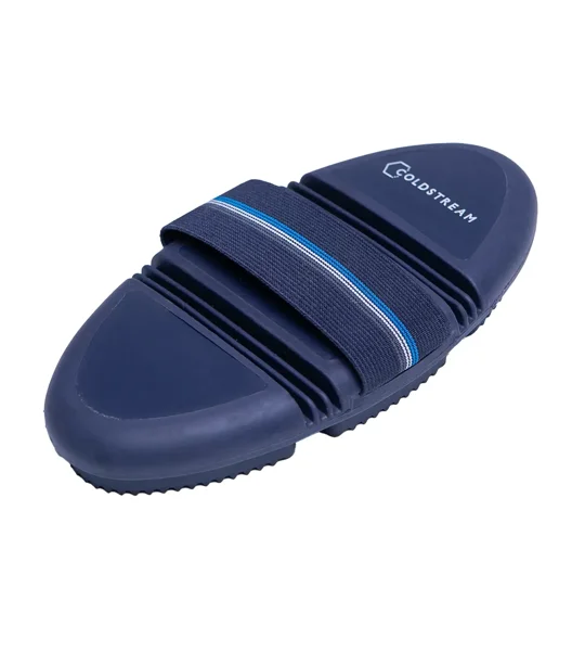 Coldstream Birkhill Bend Curry Comb 18.5 x 9.5cm Navy