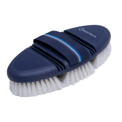 Coldstream Birkhill Bend Goat Hair Body Brush 18.5 x 9.5cm Navy