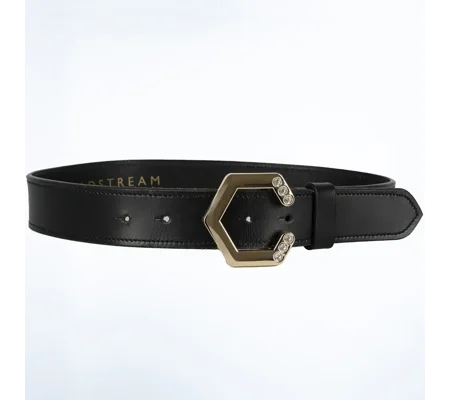 Coldstream Hutton Diamante Leather Belt Black/Gold