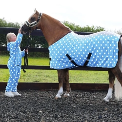 Supreme Products Child's Dotty Fleece Onesie Beautiful Blue