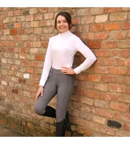 Hy Equestrian Glacial Softshell Riding Tights Grey