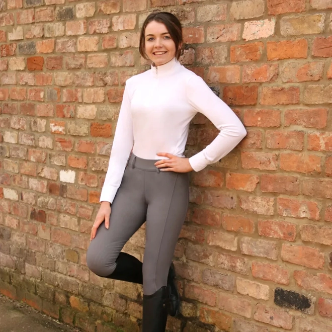 product Image for Hy Equestrian Glacial Softshell Riding Tights Grey