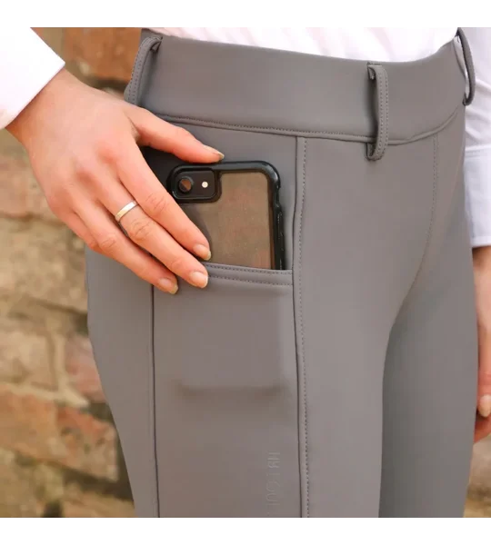 Hy Equestrian Glacial Softshell Riding Tights Grey