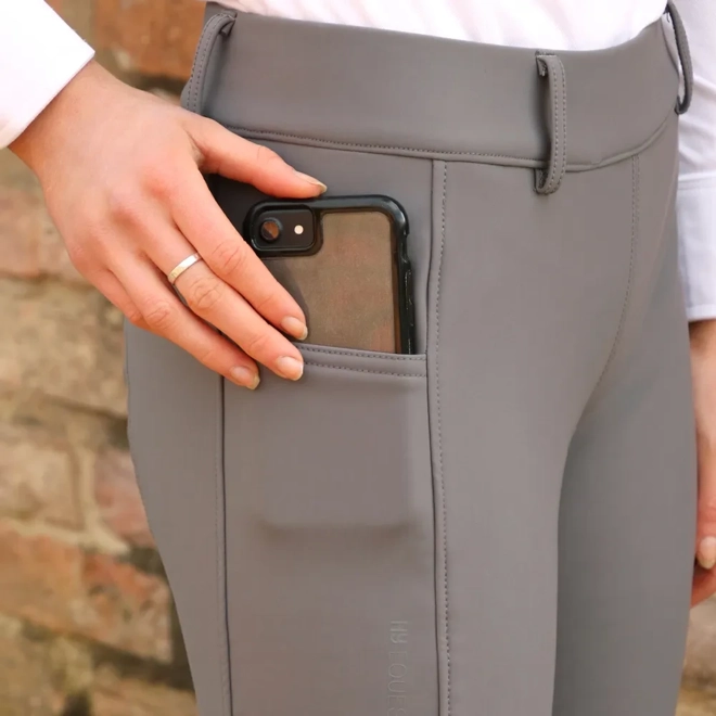 Additional Image for Hy Equestrian Glacial Softshell Riding Tights Grey