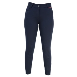 Hy Equestrian Signature Breeches Marine Blue/Red