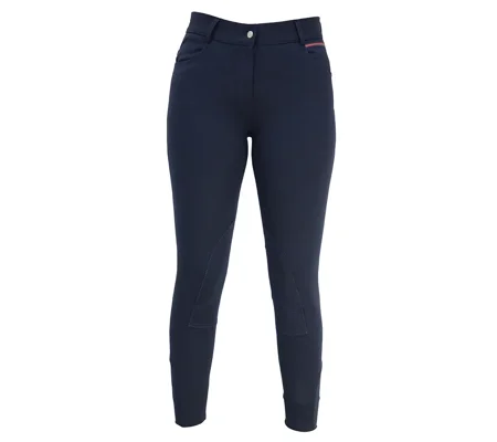 Hy Equestrian Signature Breeches Marine Blue/Red