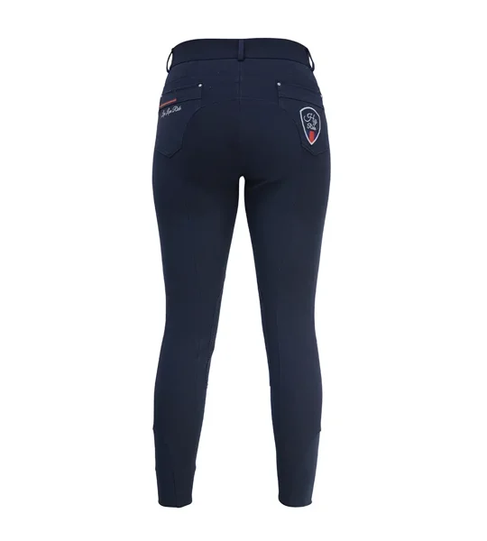 Hy Equestrian Signature Breeches Marine Blue/Red