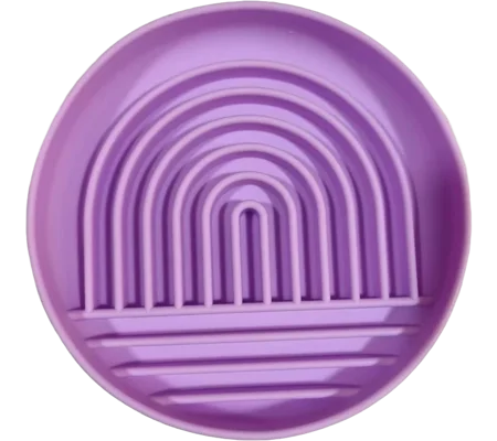 Parallax Hide & Lick Pet Bowl 25cm x 14cm x 4cm Purple