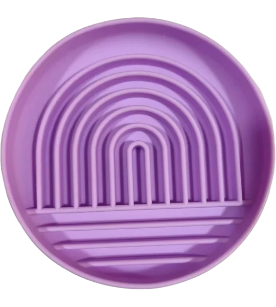 Parallax Hide & Lick Pet Bowl 25cm x 14cm x 4cm Purple