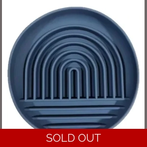 Parallax Hide & Lick Pet Bowl 25cm x 14cm x 4cm Navy