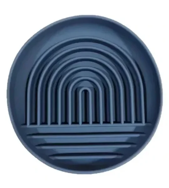 Parallax Hide & Lick Pet Bowl 25cm x 14cm x 4cm Navy