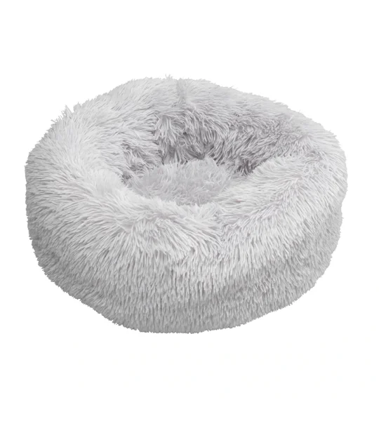 House of Paws Faux Fur Donut Bed Grey