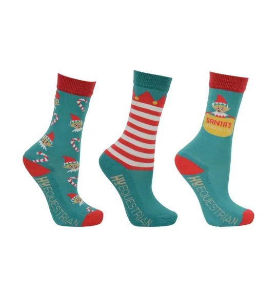Hy Equestrian - Children’s Elf Socks (Pack of 3) Child 8-12