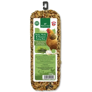 Natures Grub Pecking Block with Garlic, Herbs & Seaweed 330g