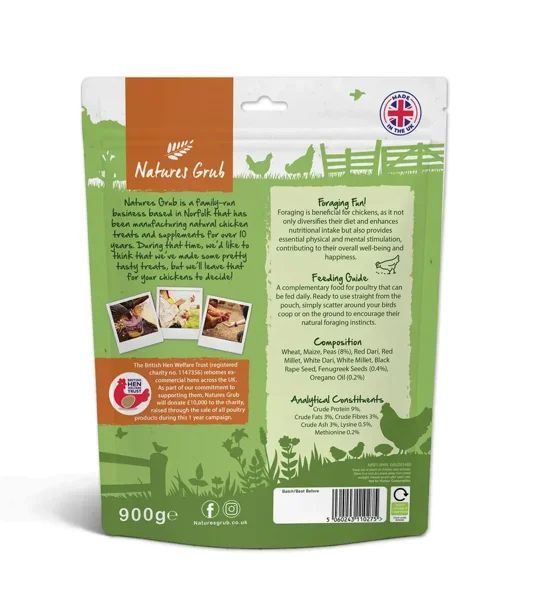 Natures Grub Chicken Coop Mix - Pouch - 900g
