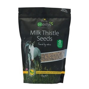 Lincoln Herbs Milk Thistle Seeds Refill Pouch 1kg - 50 Days Supply -