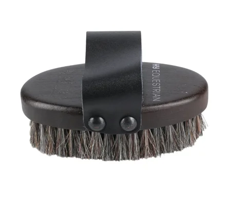 Hy Equestrian Deluxe Horse Hair Wooden Body Brush small