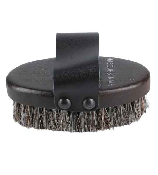 Hy Equestrian Deluxe Horse Hair Wooden Body Brush small