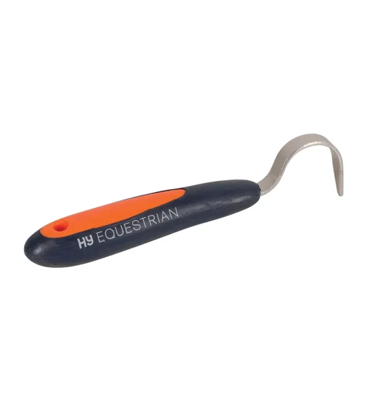 Hy Equestrian Pro Groom Hoof Pick 16cm Navy/Orange