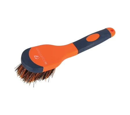 Hy Equestrian Pro Groom Bucket Brush - Navy/Orange