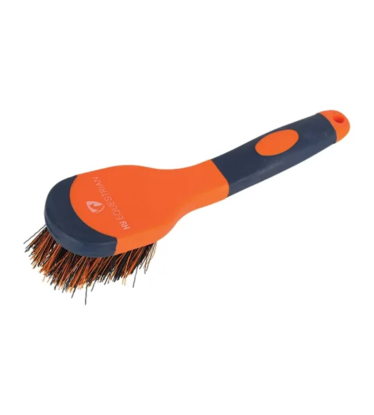 Hy Equestrian Pro Groom Bucket Brush - Navy/Orange