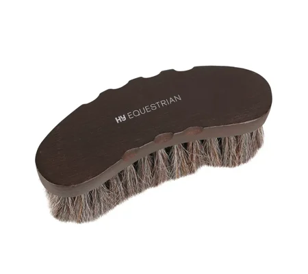 Hy Equestrian Deluxe Half Round Brush With Horse Hair