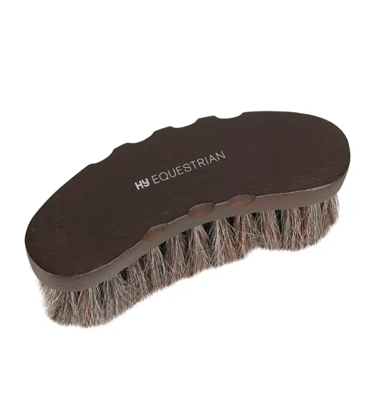 Hy Equestrian Deluxe Half Round Brush With Horse Hair
