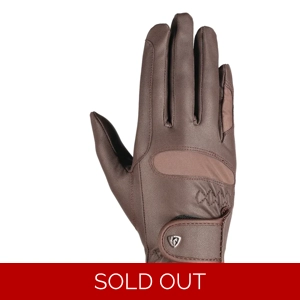 Hy Equestrian Lightweight Riding Gloves Brown