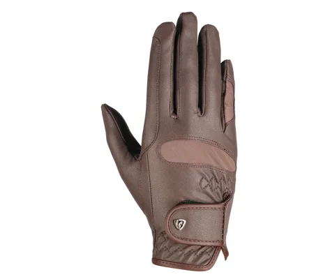 Hy Equestrian Lightweight Riding Gloves Brown
