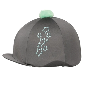 Hy Equestrian Stella Hat Cover One Size Charcoal/Mint