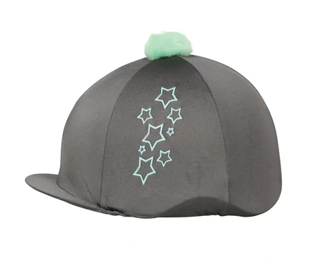Hy Equestrian Stella Hat Cover One Size Charcoal/Mint