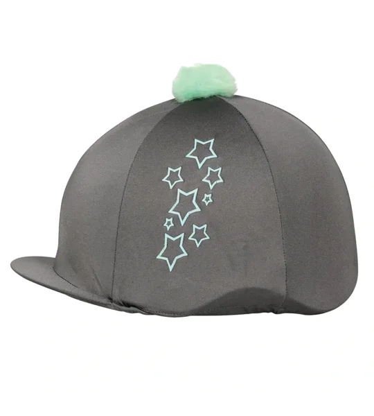 Hy Equestrian Stella Hat Cover One Size Charcoal/Mint