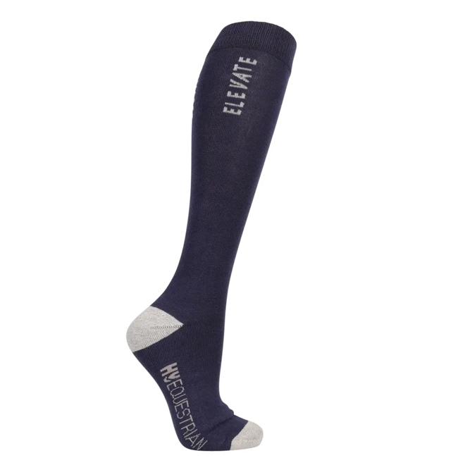 Additional Image for Hy Equestrian Elevate Allure Socks (Pack of 2) Adult 4-8