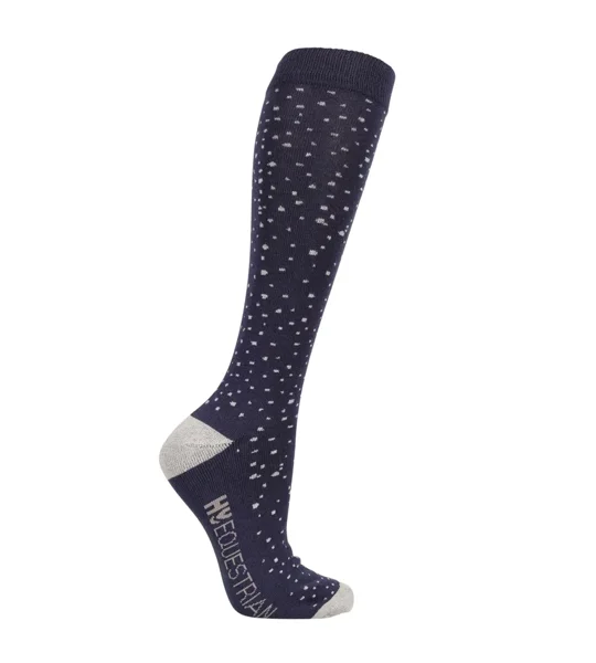 Hy Equestrian Elevate Allure Socks (Pack of 2) Adult 4-8