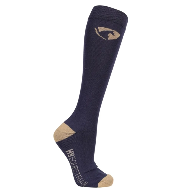 Additional Image for Hy Equestrian Elevate Country Socks (Pack of2)  Adult 4-8