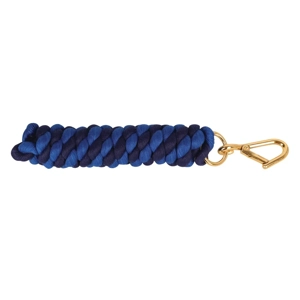 Hy Equestrian Two Tone Twisted Lead Rope 2.2 metres Navy/Royal Blue