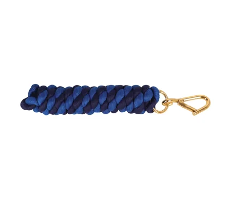 Hy Equestrian Two Tone Twisted Lead Rope 2.2 metres Navy/Royal Blue
