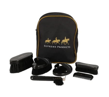 Supreme Products Pampered Pony Complete Grooming Rucksack One Size Black/Gold
