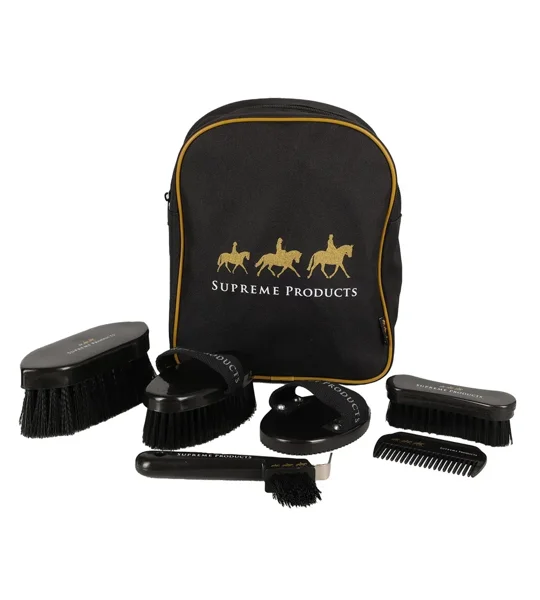Supreme Products Pampered Pony Complete Grooming Rucksack One Size Black/Gold