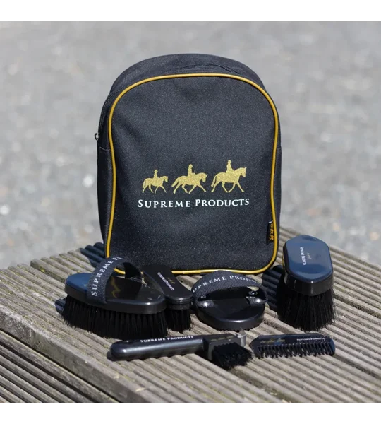 Supreme Products Pampered Pony Complete Grooming Rucksack One Size Black/Gold