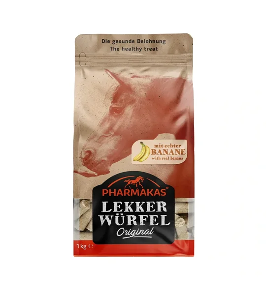 Pharmakas Lekkerwurfel 1kg Banana
