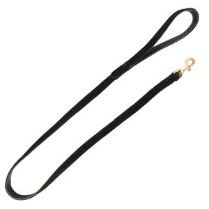 Benji & Flo Noble Suede Dog Lead Black/Gold