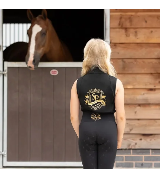 Supreme Products Junior Show Rider Sleeveless Top Black/Gold