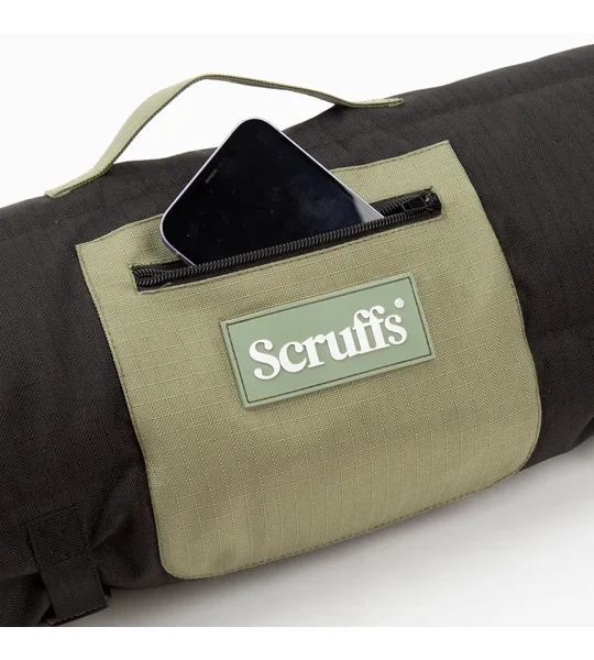 Scruffs Expedition Roll Up Travel Pet Bed 100cm x 70cm Khaki Green