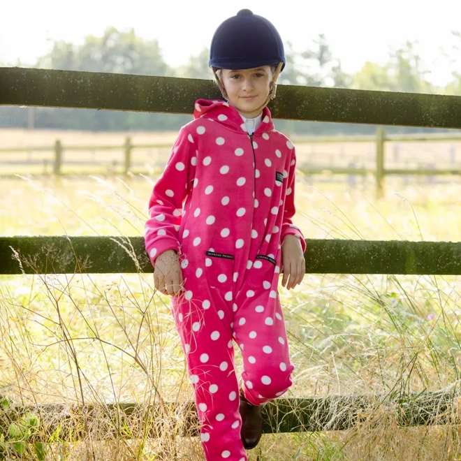 product Image for Supreme Products Child's Dotty Fleece Onesie  Paradise Pink