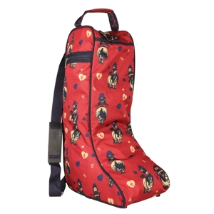 Hy Equestrian Thelwell Collection Balancing Act Boot Bag One Size Red/Navy