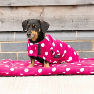 Supreme Products Dotty Fleece Dog Coat  Paradise Pink